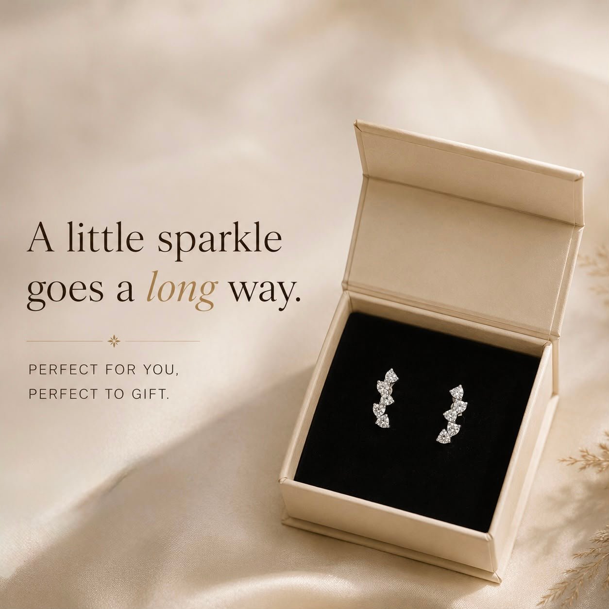 Silver earrings Diwali gift for women